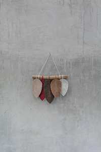 Feuille Design fait à la main en macramé Tenture murale parfaite pour le salon, la maison et le bureau Décoration Art mural élégant - Product Image 6