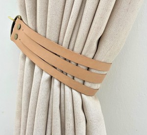 Window Treatments Minimalist Leather Curtain Tie-Back - Product Image 1