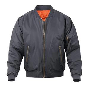 Chaqueta de hombre Varsity piloto superventas ropa de calle invierno Reversible cremallera hasta vuelo al aire libre satén personalizado cálido bombardero chaqueta para hombre - Product Image 1