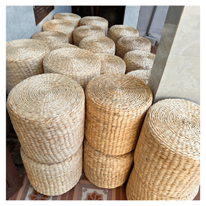 Water Hyacinth <b>Cushion</b> Pad Natural hyacinth woven floor <b>cushion</b> for casual seating and boho interiors Vietnam made - Product Image 4
