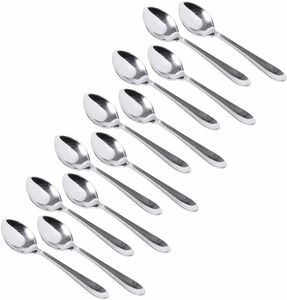 Meilleur prix en acier inoxydable Dessert cuillère à café ensemble de couverts en acier miroir matériau métallique cuillères de service - Product Image 3