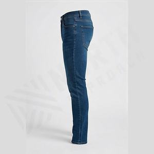 Pantalon cargo en denim délavé pour homme de haute qualité, coupe régulière, taille mi-haute, respirant, streetwear, couleur personnalisée - Product Image 3
