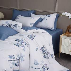 Wholesale <b>King</b> <b>Size</b> Microfiber Duvet Cover <b>Quilt</b> Set Floral Printed Home Wedding Comforter Silk Filling for Hotels Made Lyocell - Product Image 2
