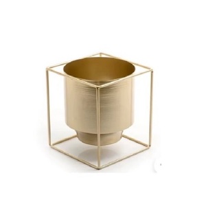 Modern Luxury Brass/Iron Coastal Wedding Round Home Decor Gold Flower Plant <b>Stand</b> <b>Vases</b> on <b>Stand</b> - Product Image 1