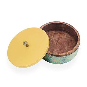 Caja para chapati de madera de mango con caja para roti natural, apta para alimentos orgánicos, hecha de madera noble recuperada. - Product Image 6