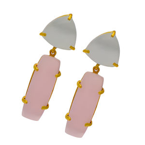 Joyería fina de Plata de Ley 925 hecha a mano, Pendientes colgantes de piedra lunar de Calcedonia, pendientes de moda para mujer. - Product Image 3