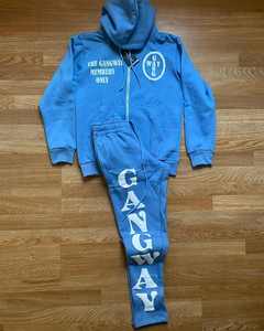 Trajes Deportivos de Invierno para Hombre de Alta Calidad al por Mayor, Impresión Serigráfica, Sólidos, Transpirables, Resistentes al Viento, 380g, Forro Polar de Spandex/Algodón con Capucha - Product Image 4