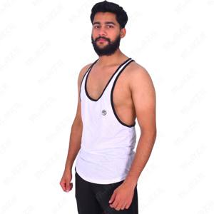 Chaleco de gimnasio de algodón GSM 230 para hombre, camiseta sin mangas Lisa con logotipo personalizado para culturismo y Fitness con ribete de contraste - Product Image 5