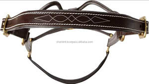 Accesorio de latón macizo de alta calidad, diseño de logotipo personalizable, relleno de cuero genuino suave, Halter de caballo de gama alta, búfalos directos - Product Image 4
