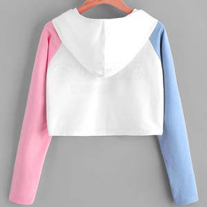 Échantillon gratuit de sweats à capuche pour femmes OEM vente en gros pulls à capuche courts crop top personnalisé à capuche - Product Image 6