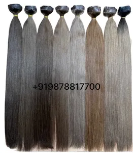 "Fourniture d'usine Extensions de cheveux humains Remy indiens noirs naturels (paquet de vague droite vierge Grade 12A)" - Product Image 3