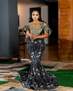 Ropa Africana Premium Royal George para Mujer, Transpirable, de Secado Rápido, Antipilling, Poliéster, Estilo Étnico, Tallas Grandes, con Cuentas, para Bodas - Product Image 1