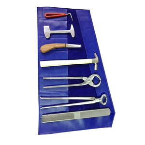 Kit de maréchal-ferrant professionnel réutilisable et durable en acier inoxydable à haute teneur en carbone avec étui à outils pour usage vétérinaire à cheval - Product Image 3