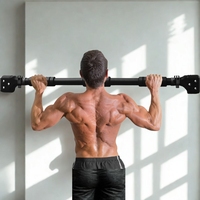Barra de dominadas y flexiones de acero inoxidable, montada en la pared, duradera y antideslizante, para uso doméstico