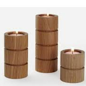 Portavelas de madera de diseño recién llegado, mango Natural y madera de acacia para decoración de iluminación del hogar o regalos de fiesta - Product Image 1