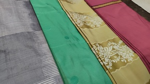 ผ้าไหมทาฟเฟต้ารีไซเคิลหลากสี น้ำหนักเบา เงางาม เป็นมิตรต่อสิ่งแวดล้อม สำหรับงานตัดเย็บเสื้อผ้า งานฝีมือ แฟชั่น ขายส่ง ส่งออก - Product Image 5