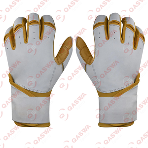 Gants de frappe de baseball en cuir respirants et confortables pour les joueurs jeunes et adultes avec manchette à sangle réglable pour le soutien du poignet - Product Image 1