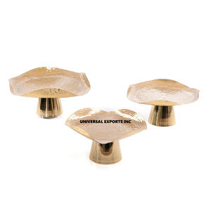 Juego de dos soportes para chocolate Acabado en oro Tazón dulce hecho a mano Diseñador de forma redonda Tazón de chocolate nuevo de lujo - Product Image 6