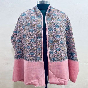 Châle en pashmina luxueux fait main KC ENTERPRISES, broderie Sozni FW Rose Jamawar, artisanat exquis, art kashmiri de qualité supérieure - Product Image 6