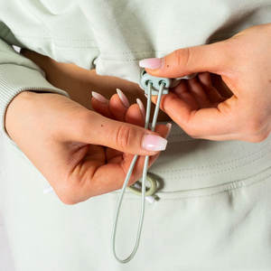 Sweat-shirt à capuche décontracté pour femme avec logo personnalisé, vêtements de sport, ensemble de survêtement, coton respirant écologique, taille ajustable, à capuche - Product Image 6