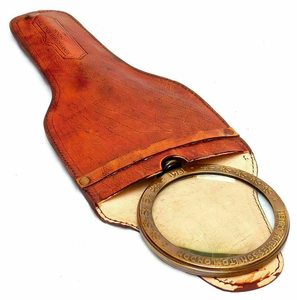 Antique Brass <b>Desk</b> Magnifier with Handle Vintage Style Magnifying <b>Glass</b> for Home & Office Decor - Product Image 5