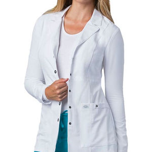 Venta caliente Hospital Uniforme Largo Doctor Coat Los médicos usan en blanco Casual Ladies Lightweight Doctors Coat - Product Image 1