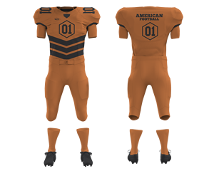 Custom Made Full Set of Breathable Tackle Twill Sublimated American <b>Football</b> Jerseys Plus Size Players' Short Sleeves Uniforms - Product Image 4