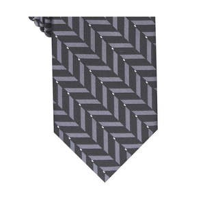 Corbata de Microfibra con Estampado Geométrico para Hombre Alfani, Talla Regular, Diseño Formal a Rayas Jacquard, Logotipo Personalizado, Color Negro, Caja de Regalo - Product Image 3