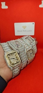 Luxury Custom <b>Men's</b> Mechanical <b>Watch</b> Moissanite Diamond Dial High Quality Stainless Steel Band Rectangle Crystal ETA Auto Date - Product Image 3