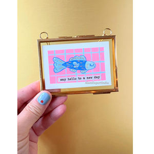 กรอบรูปติดผนังทรงสี่เหลี่ยมผืนผ้า ทำจากแก้วใสเคลือบทองเงาคุณภาพสูง สำหรับใส่รูปภาพตกแต่งผนัง - Product Image 4