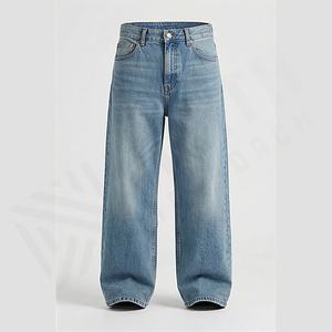 Pantalones Vaqueros Anchos de Pierna Ancha para Hombre, Estilo Holgado, Ropa Urbana, Hip Hop, Pantalones de Mezclilla Duraderos, Color Personalizado, Venta al por Mayor Premium - Product Image 1