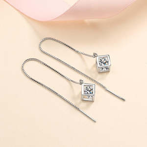 Pendientes de Moissanita de 2 Quilates con Brillo Atardecer, Certificados por GRA, D VVS1 - Product Image 5