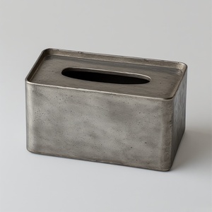 Boîte à mouchoirs portable multifonctionnelle moderne faite à la main, conçue pour améliorer la décoration de la pièce, construction en métal durable, esthétique propre - Product Image 6