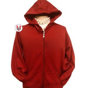 Sudadera con Capucha Delta Sigma de Poliéster Hecha a Medida para Mujer, Hombros Caídos, Cremallera Completa, Tejido de Felpa, con Logotipo Frontal para Invierno - Product Image 6