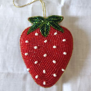 Charme en tissu brodé à la main avec des perles, multicolore, écologique, dernier design tendance et luxueux pour les mariages, élégant pour Noël - Product Image 1