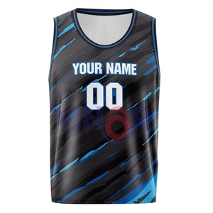 Mesh Réversible Top Qualité Hommes Formation Basketball Débardeur Dernier Maillot De Basket-Ball Conception Personnalisé Maillots De Basket-Ball - Product Image 1