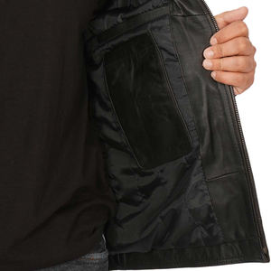 Chaqueta de Piel de Oveja para Hombre con Cierre de Cremallera, Estilo Cuello Alto, Tejido Transpirable de Color Sólido y Secado Rápido, con Logotipo Personalizado - Product Image 6