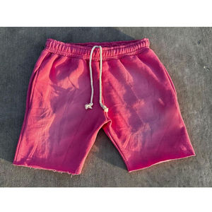 Pantalones Cortos Deportivos de Felpa Francesa de Algodón 100% de Alta Calidad, con Cordón Personalizado, Pantalones Cortos Simples de Lujo para Hombre - Product Image 1