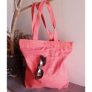 Sac fourre-tout décontracté en toile délavée, grande capacité, résistant à l'eau, sac tendance pour l'été et l'automne, fermeture ouverte, couleur unie - Product Image 4