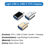 Adaptor USB C ke USB JAYA Berkualitas Tinggi dari Bahan Aluminium Alloy, Dapat Disesuaikan dengan Logo/Kemasan/Warna/Gaya