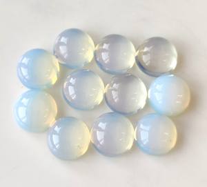 Cabujón redondo de opalita sintética de alta calidad, 2mm-50mm, piedra preciosa suelta con parte posterior plana para fabricación de joyas, disponible a precio al por mayor - Product Image 4