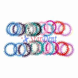 ขายร้อนยืดหยุ่นจัดฟัน Ligature Tie ทันตกรรมวัสดุการ์ตูน O-แหวนรอบที่มีสีสัน Ligature Tie - Product Image 5