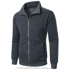 Sweat-shirts à capuche pour hommes 350GSM avec fermeture éclair, logo personnalisé de haute qualité, sweat-shirts vierges pour hommes, 100% coton molletonné, prix de gros pour hommes - Product Image 2