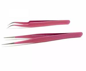 ชุดแหนบและขนตาสีสำหรับการดูแลส่วนบุคคล,แหนบขนตาสีชมพู - Product Image 1