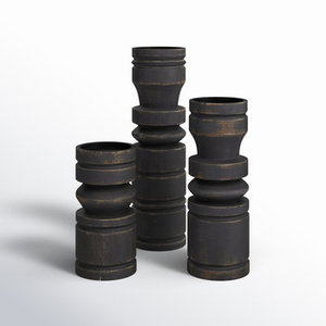 Bougeoir en bois de manguier de la meilleure qualité en finition rustique noire pour la décoration de la maison Bougeoir en bois de haute qualité - Product Image 5