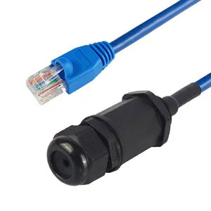 Ip68 M20 imperméabilisent le connecteur Rj45 avec le bâti Rj45 de panneau du câble Ethernet Cat6 de réseau