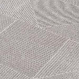 Alfombra de Salón Gris Carmel Abstracta Hecha a Mano de Viscosa - Product Image 2