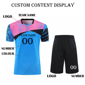 Ensemble d'uniformes de football d'équipe, maillot et short personnalisés imprimés, vêtements de sport en polyester à séchage rapide, football, fabrication OEM/ODM - Product Image 2