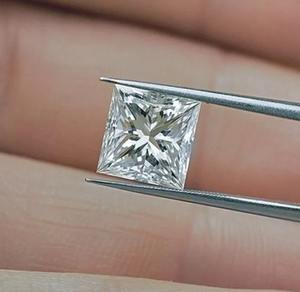 Hermoso D E F Color Princess Cut Lab Grown Diamonds VS + Clarity Making para colgante de diamantes y regalo de joyería personalizado para ella - Product Image 6