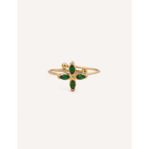 Anello di moda Circonita YXQ R247 bianco acciaio inossidabile con G. Colore - Product Image 2